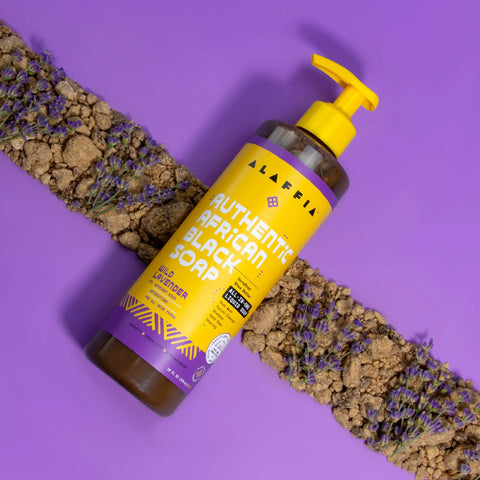 AUTHENTIC AFRICAN BLACK SOAP ALL-IN-ONE - WILD LAVENDER, 16 OZ