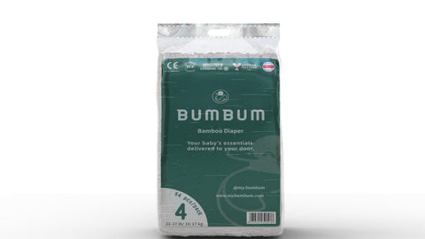 BumBum - Bamboo Diapers Size 4 (10-17kg) 54 Pieces