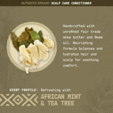 AUTHENTIC AFRICAN SCALP CARE CONDITIONER, SOOTHING TEA TREE & MINT