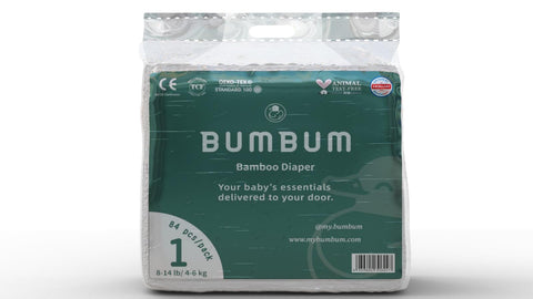 BumBum - Bamboo Diapers Size 1 (4-6kg) 84 Pieces