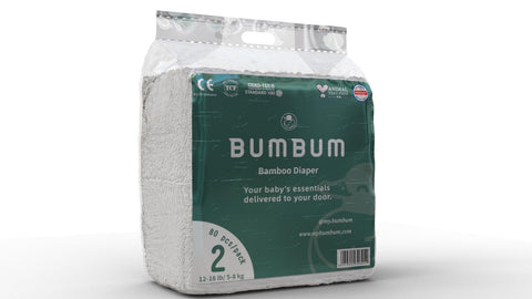 BumBum - Bamboo Diapers Size 2 (5-8kg) 80 Pieces